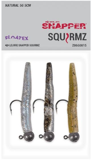Korum Snapper Floatex Squirmz 5cm Ready Rigged - 